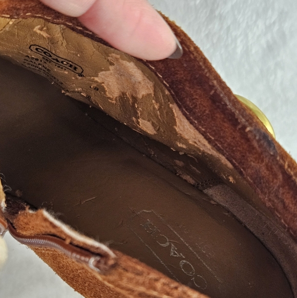 Womens Coach Salene Brown Suede Ankle Boots - Picture 6 of 6